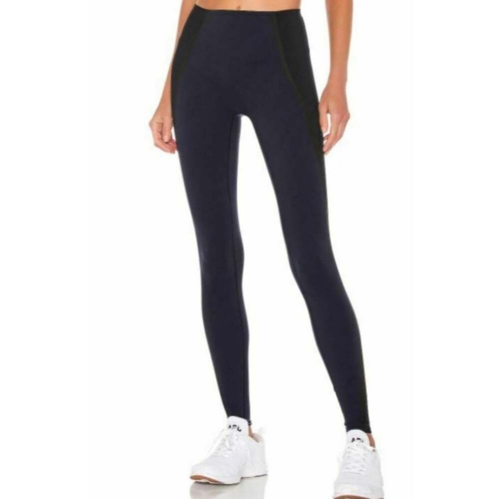 Spanx Womens Mesh Contour Leggings Small 50022R Black Athletic Pants Activewear